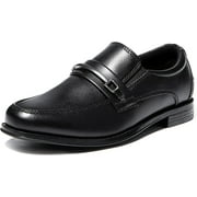 NCCB Boys Oxfords Dress Shoes Classic Slip On Formal Loafers Black 11