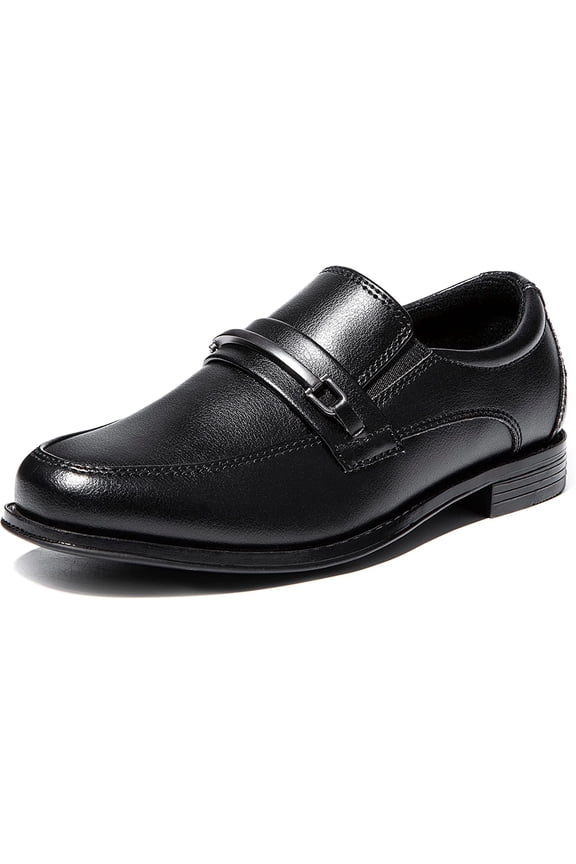 Boys Oxfords Dress Shoes Classic Slip On Formal Loafers Black 11