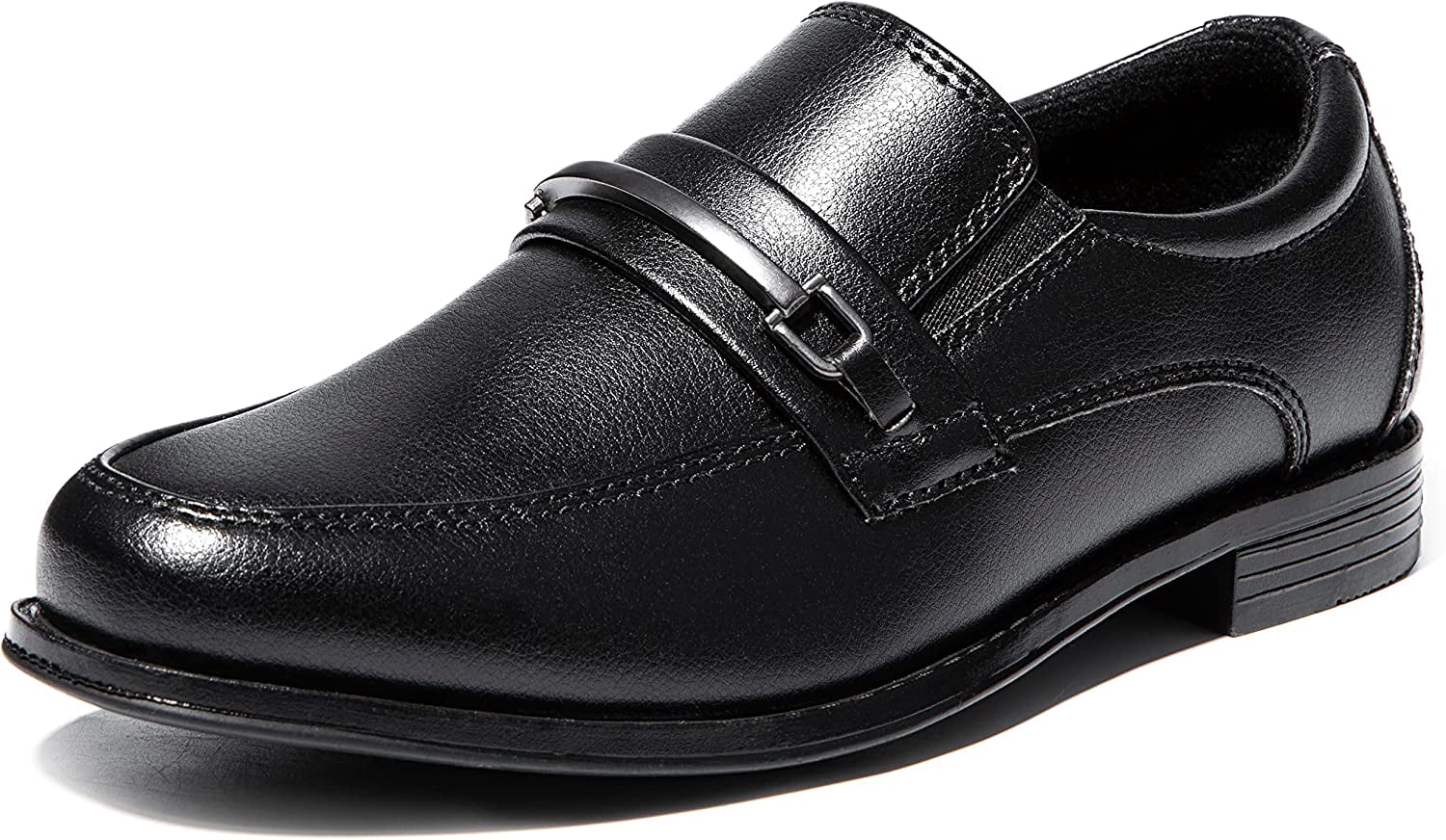 Boys Oxfords Dress Shoes Classic Slip On Formal Loafers Black 2