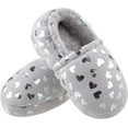 thumbnail image 1 of NCCB Girls Slippers No-Slip Memory Foam Slippers Soft Rubber Sole House Shoes for Indoor Outdoor Shiny Grey Size 10, 1 of 5