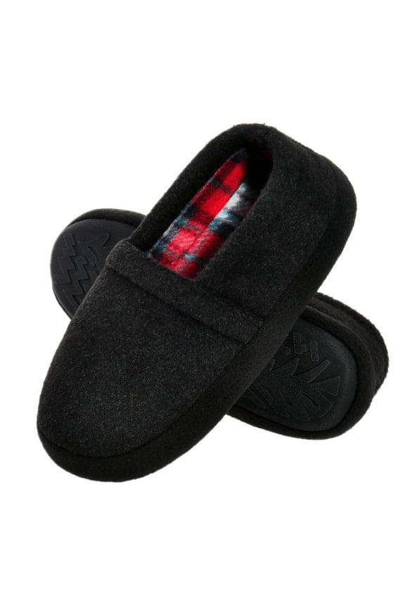Kids Boys Slippers Comfy Indoor Outdoor Slippers for little big kids Black size 2-3