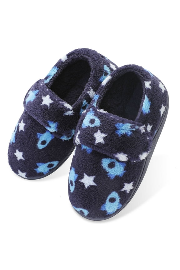 Kids Girls Slippers Comfortable House Slippers Indoor Outdoor Black Size 11-12