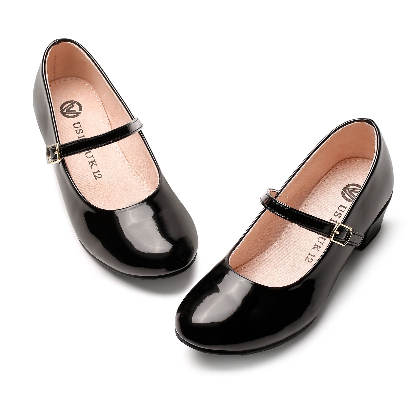 Powder pink leather ballet flats with high heel and patent toe - Ballerette