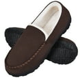 thumbnail image 1 of NCCB Men's Slippers Mens Moccasin Slippers with Memory Foam Fuzzy Faux Fur House Slippers Indoor Outdoor Bedroom Shoes Brown 12, 1 of 6