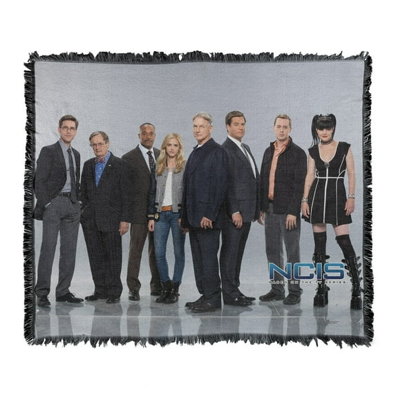 NCIS Blanket, 50'x60' Group Woven Tapestry Cotton Blend Fringed Throw