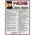 thumbnail image 1 of NCIS Gibbs Rules Leroy Jethro Gibbs Signature Funny 69 Rules Tin Metal Sign for Man Cave Shop Bar Pub Wall Decor 8x12 Inches, 1 of 5