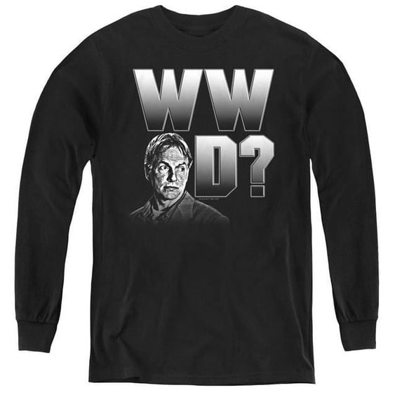NCIS & What Would Gibbs Do - Youth Long Sleeve Tee, Black - Small