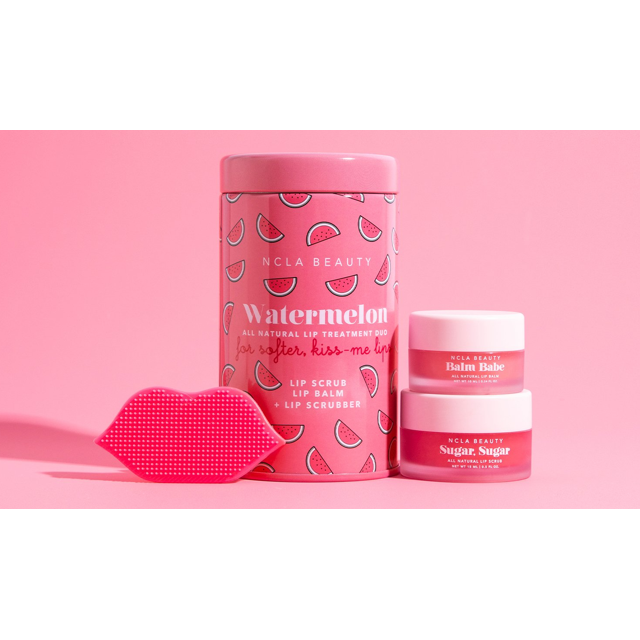 NCLA Beauty Watermelon Lip Care Set + Lip Scrubber