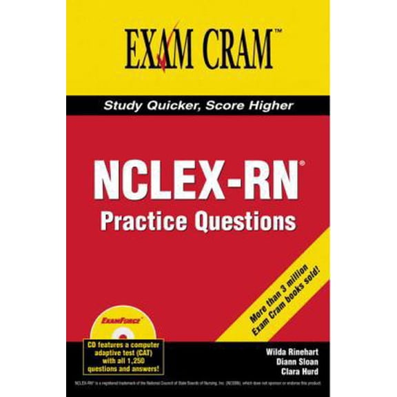 Pre-Owned NCLEX-RN Exam Practice Questions Exam Cram Paperback
