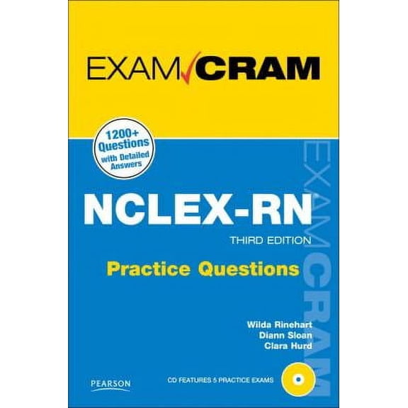 Pre-Owned NCLEX-RN Practice Questions Exam Cram (3rd Edition) by Rinehart Wilda