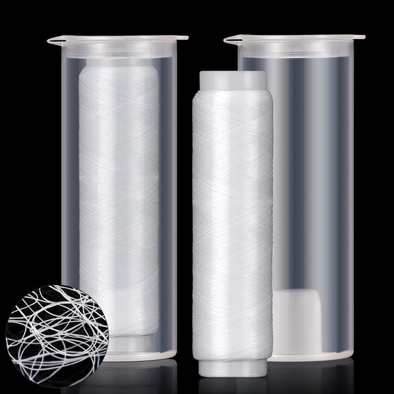 NCQ 2/4/8 Pieces Fishing Thread Nylon Elastic Invisible Magic Fishing Line Bait Thread 0.2 mm Length 656 Feet Per Spool Stretchy Bait String Line Clear Storage Case