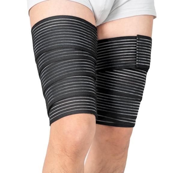 NCQ 2 Pcs Hamstring & Thigh Compression Wraps, Adjustable Thigh Compression Braces, Quad Support for Men and Women, Versatile Compression Bandages for Knee, Calf, Arm
