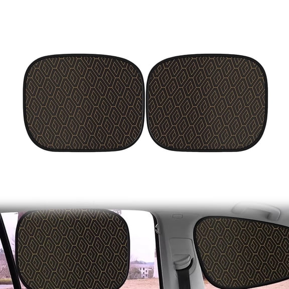 NCQ 4-Pack Universal Car Side Window Sun Shades, 2026 New Side Automotive Window Sunshades, Gel Electrostatic UV Protection Sunshade Car Shades for Side Windows (Curved +Square)