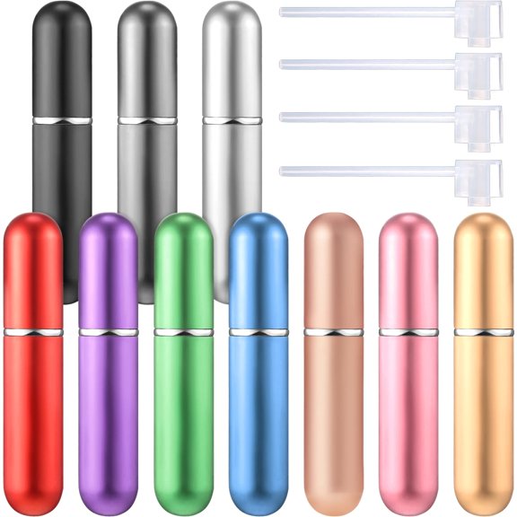NCQ 40 Pcs 5 ml Perfume Travel Refillable Atomizer Mini Cologne Perfume Atomizer Refillables Bulk Portable Mini Spray Bottle Compatible with Dispenser Pump Transfer Tool for Outgoing