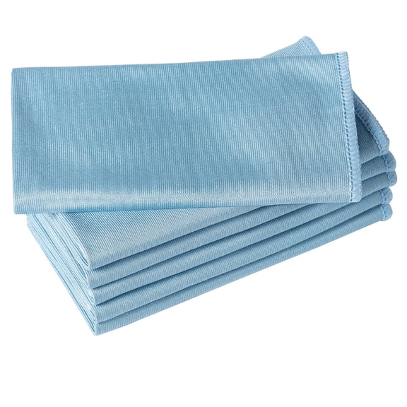 NCQ 6 Pack Microfiber Glass Cleaning Cloth, 16 Inch X 16 Inch, Lint Free Quickly Clean Window, Glasses, Windshields, Mirrors, and Stainless Steel, Grey