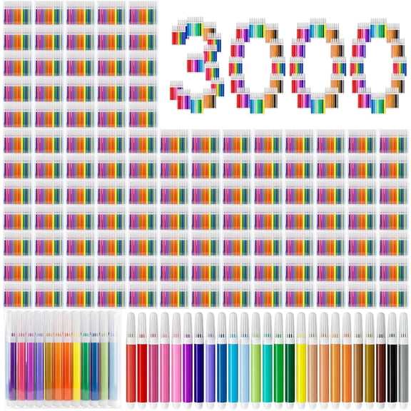 NCQ 72 Pcs Mini Markers Bulk Colored Pen 3.4 Inch Vibrant Colors Portable Short Colored Markers Assorted Multicolor Watercolor Marker Pen for Adult Office Supplies (6 Colors)