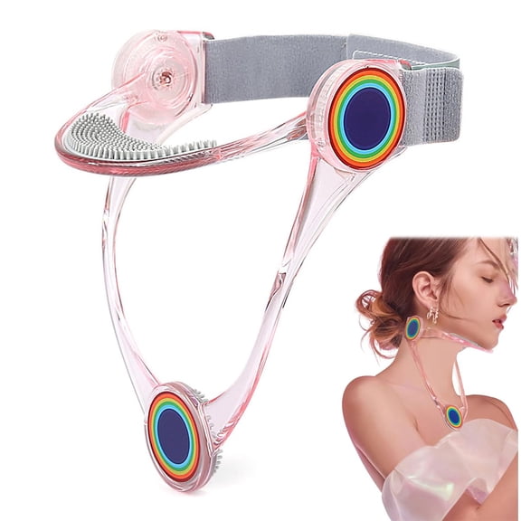 NCQ Adjustable Neck Support, Neck Brace Cervical Collar, Portable Neck Traction Device Neck Stretcher Forward Head Neck Posture Corrector for Women and Men Cervical Spine Pressure Relief