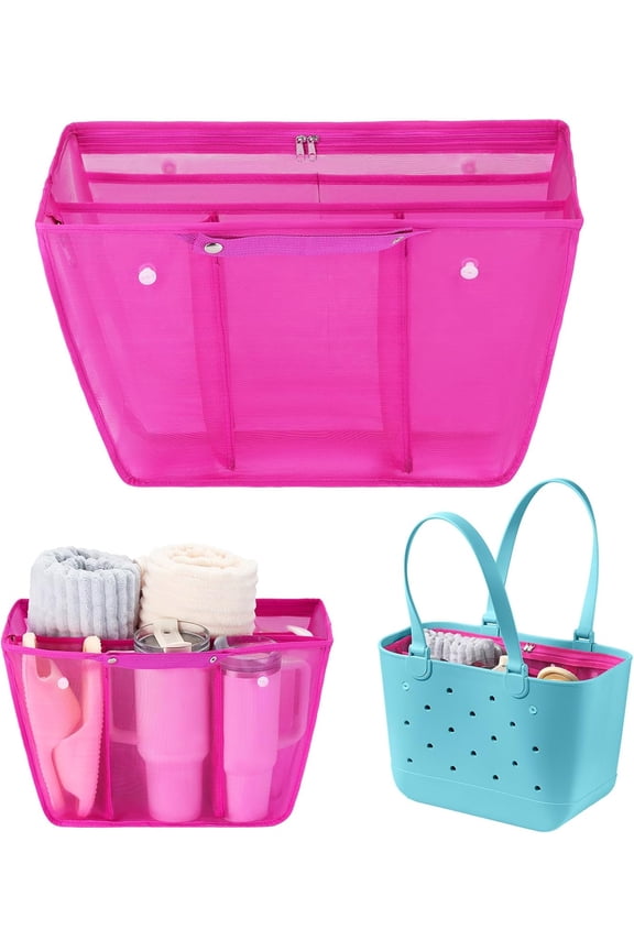 Beach Bag Organizer Compatible with X Large Bogg Bag Accessories Inserts, Lightweight Mesh Insert Divider Pouch for Original XL Bogg Bags, Beach Tote Bags Insert for Organizing