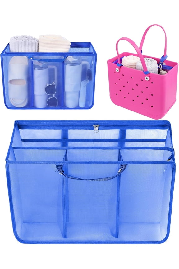 Beach Bag Organizer Compatible with X Large Bogg Bag Accessories Inserts, Lightweight Mesh Insert Divider Pouch for Original XL Bogg Bags, Beach Tote Bags Insert for Organizing