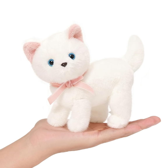 NCQ Black Cat Stuffed Animals Cute Soft Kitten Plush Doll Small Kitty Plushies Toys Gifts for Kids 6 inch