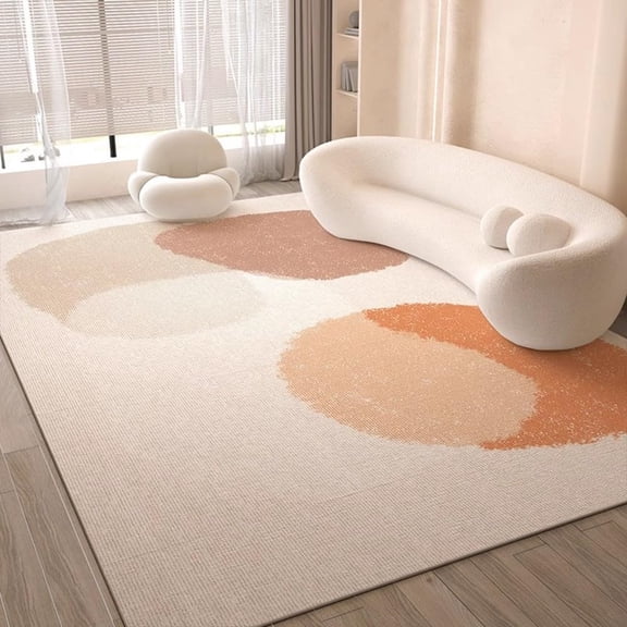 NCQ Boho Area Rugs for Bedroom Living Room Kids Nursery Playroom Aesthetic 2x3 Blue Beige Yellow Abstract Rug Soft Thin Washable Durable Easy Care Conference Room Home Art Decor Low Pile Mats