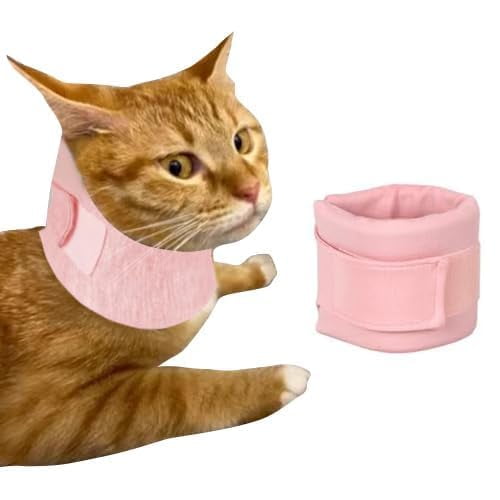 NCQ Cat Neck Brace Cover - Breathable Elizabethan Collar for Post-Surgery Recovery Anti-Lick Wound Adjustable Protective Cervical Cone for Small Medium Large Dogs Cats (Neck Girth 9.1-11.8" Depth3.2