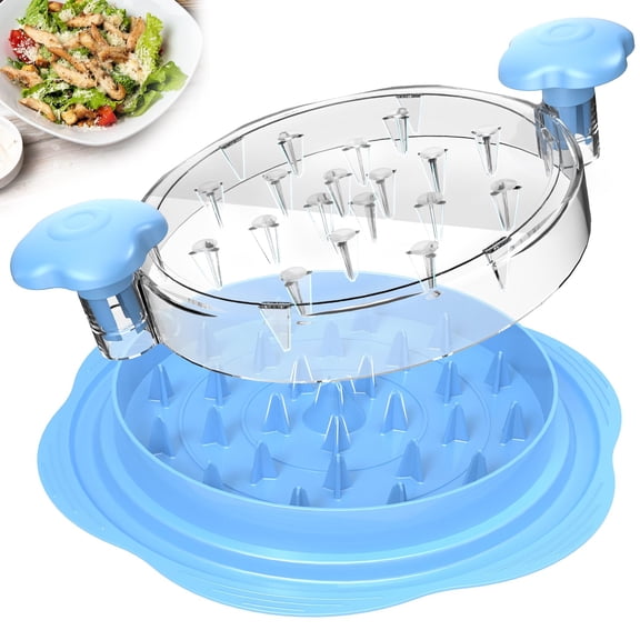 NCQ Chicken Shredder Tool Twist Large Chicken Breast Shredder with Brush&Fork, Visible Meat Shredder Machine, Strong Anti-Slip Strip, Ergonomic Handle, BPA Free, Suitable for Pork Beef Chicken