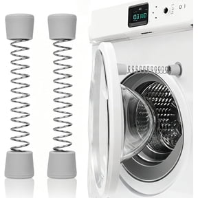 NCQ Front Load Washer Door Prop, 2 Pack Magnetic Washer Door Prop Door Holder with Flexible Spring & Adhesive Metal Discs, Removable Washer Door Stopper Keep Washing Machine Door Open to Prevent