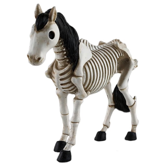 NCQ Halloween Skeleton Horse Decorations Statue, Skeleton Animals Bones, Graveyard Scenes, Halloween Sculpture for Outdoor Indoor Party Props Table Yard Garden Decor (Horse)