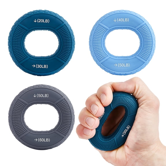 NCQ Hand Grip Strengthener, Grip Strength Trainer, Fingers Exerciser - Silicone Rings for Muscle Training Sports Rock Climbing Finger Rehabilitation Training,Hand