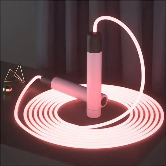 NCQ LED Night Glow Jump Ropes Glowing Skipping Rope for Adjustable Adults Portable Training Sports Fitness Equipment