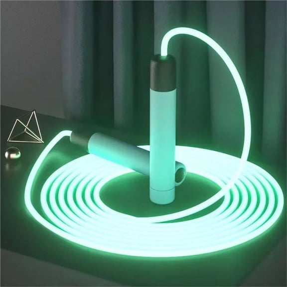NCQ LED Night Glow Jump Ropes Glowing Skipping Rope for Adjustable Adults Portable Training Sports Fitness Equipment