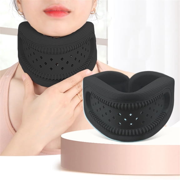 NCQ Neck Support Brace, Soft Foam Cervical Collar, Breathable Adjustable Neck Brace for Neck Pain and Support, Women and Men Cervical Spine Pressure Relief, Keep Vertebrae Stable and Aligned (Gray)