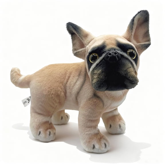 NCQ Realistic French Bulldog Stuffed Animal - Soft Dog Plush Toy, Cute Frenchie Puppy Doll for Kids, Dog Lovers & Gifts, Lifelike Design, 9 inches