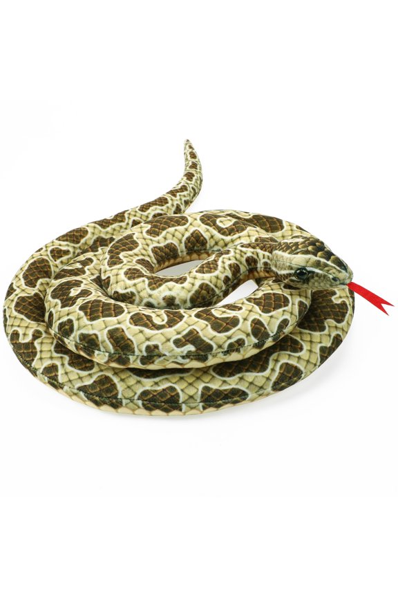 Realistic Snake Stuffed Animal Plush: 67-inch Large Lifelike Snake Plush Toy Long Giant Stuffed Animals Snake Plushie Gifts for Kids Boys Girls, Home and Wild Animals Party Decor (Green)