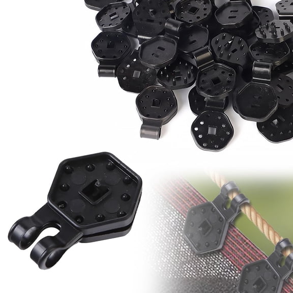 NCQ Shade Cloth Heavy Duty Lock Grip, 2026 New Heavy-Duty Round Plastic Garden Tarp Clips Set, Windproof Fix Clamps, for Gardening, Greenhouse, Sun Shade Net, Anti Bird Netting Awning Tarp (30)