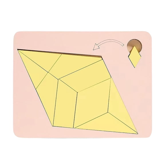 NCQ Triangle Puzzle, Educational Brain Teaser for Adults & Kids, Wooden Irregular Shape Puzzle, Challenging Game with Unique Geometric for Family Game Night, Party Learning (5 Pcs)