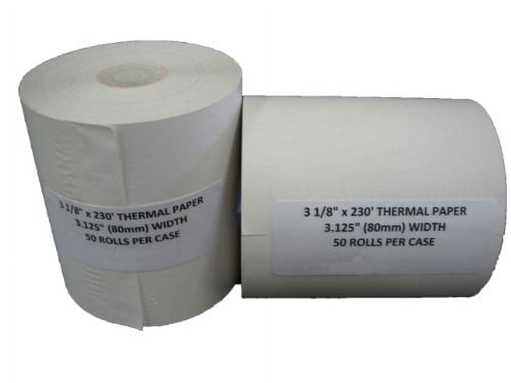 NCR 856348 Thermal Receipt Paper, 31/8" x 230' White (50 Rolls
