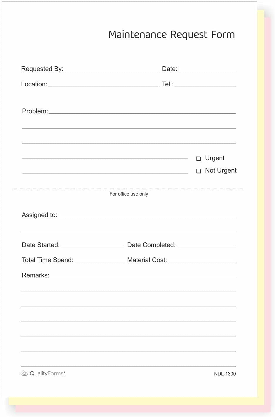 NCR Carbonless Maintenance Request Forms 3 Part, 100 Sets - Walmart.com