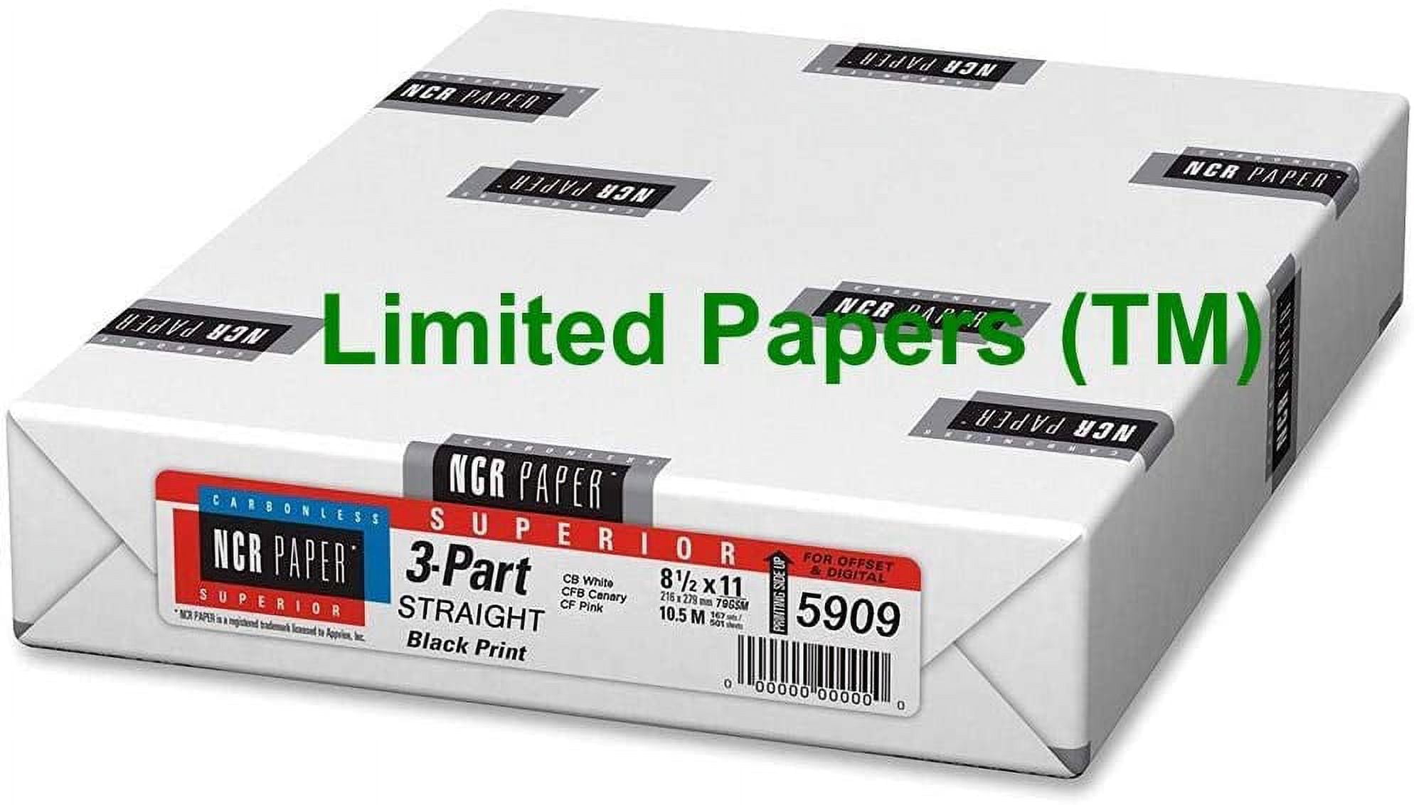 NCR Carbonless Paper, 3-Part Straight Collated, 8-1/2 x 11 (5)