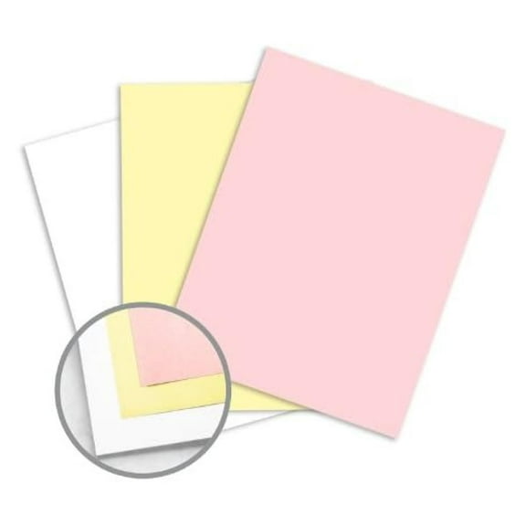 NCR Paper 3-Part Carbonless Forms - 11x17, 21lb, Pink/Canary/White - Precollated Reverse Sequence - Appleton Brand
