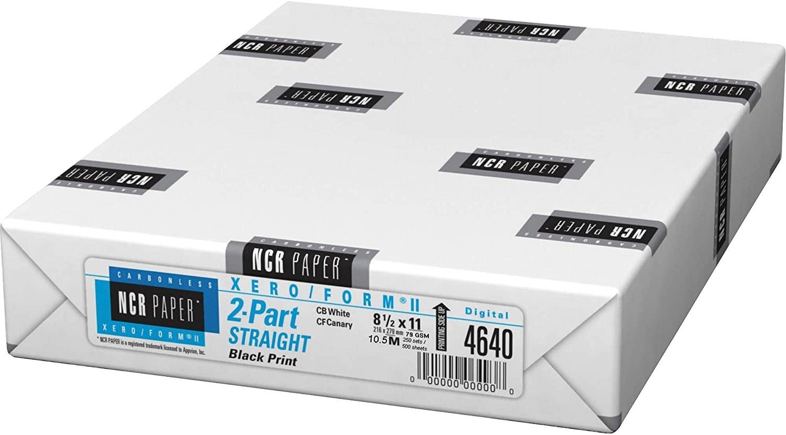NCR Paper Xero/Form II Carbonless Paper, 8-1/2 x 11-Inch, 2-Part Straight, White/Canary, Pack of 500 NCR0395