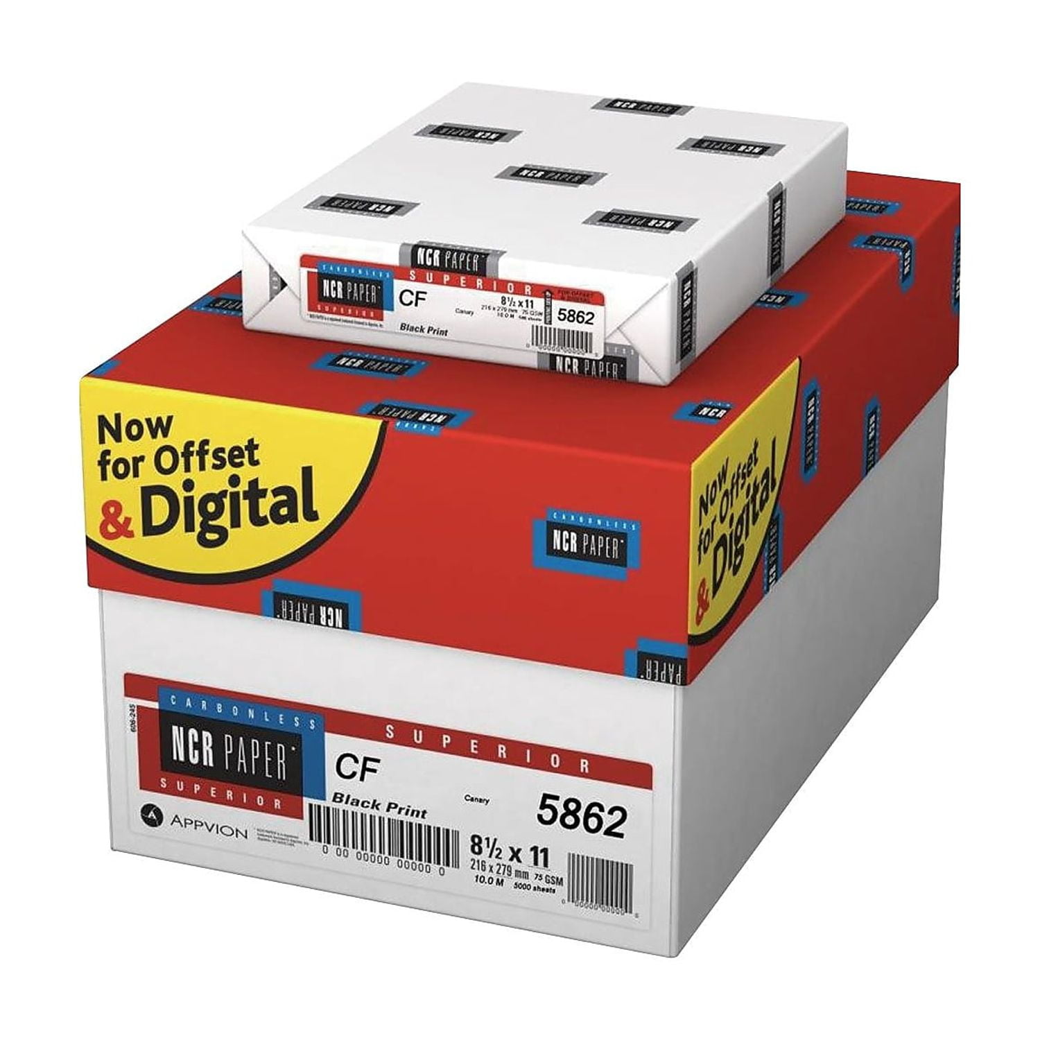 NCR Xeroform Carbonless Paper 20 lb. 8.5 x 11 inch 500 / Ream Canary 5862N