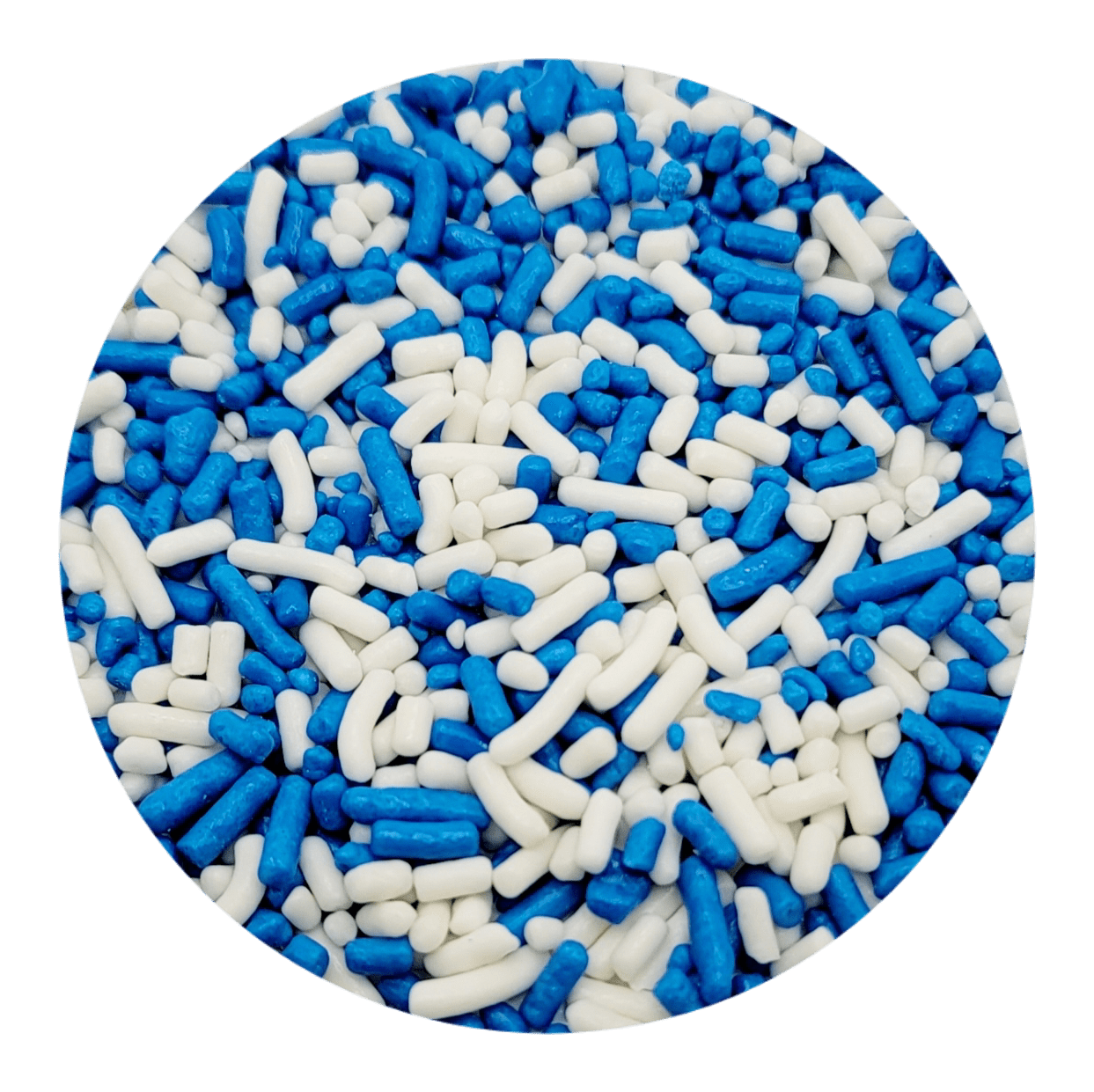NCS Blue and White Jimmies Edible Sprinkles, 8 ounces - Great for Cupcakes, Cookies, Cakes, Cakes Pops