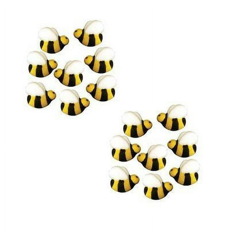 Bumble Bee Edible Sugar Decorations - 16 Count