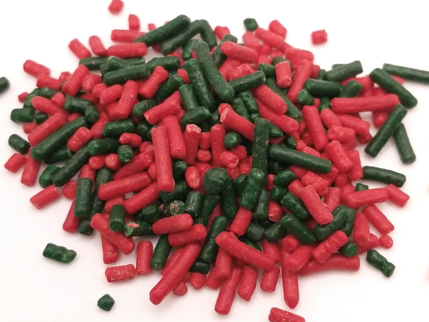 NCS Christmas Red & Green Edible Jimmies Sprinkles, 8 ounces - Great for Cupcakes, Cookies, Cakes, Cakes Pops