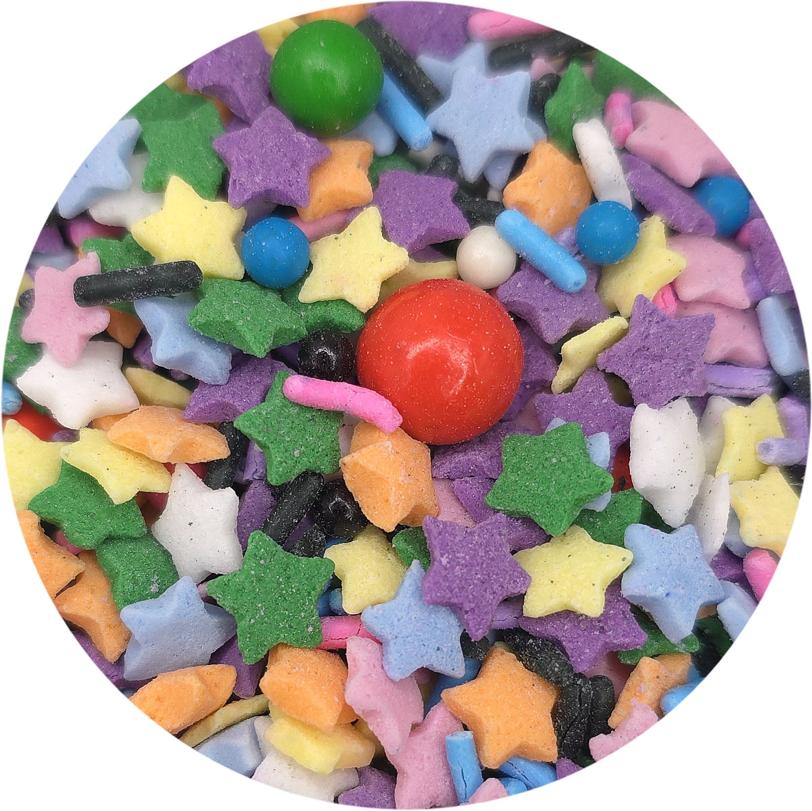 NCS Galaxy Mix with Stars Edible Candy Toppers, 8 ounces - Great for cupcakes, cookies, cakes, cake pops, and party tables