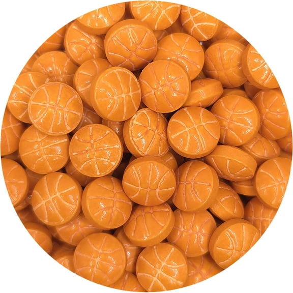 NCS Orange Basketballs Edible Candy Sprinkles, 8 ounces - Great for cupcakes, cookies, cakes, cake pops, and party tables