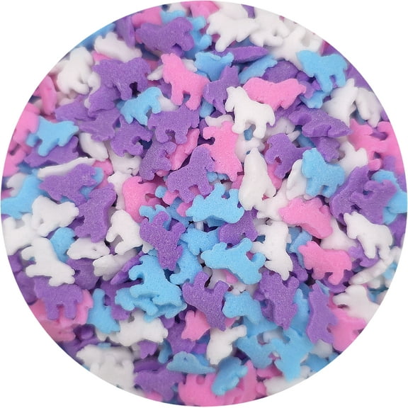NCS White, Pink, Purple and Blue Unicorn Edible Candy Sprinkles, 8 ounces - Great for cupcakes, cookies, cakes, cake pops, and party tables