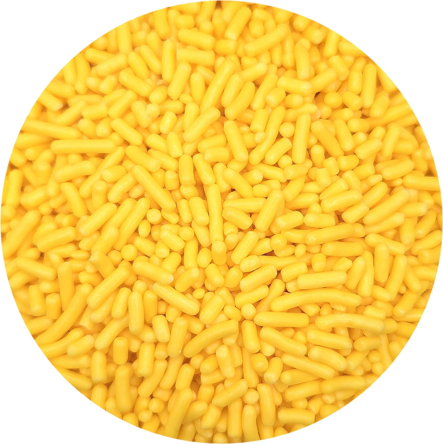 NCS Yellow Edible Jimmies Sprinkles, 8 ounces - Great for Cupcakes, Cookies, Cakes, Cakes Pops